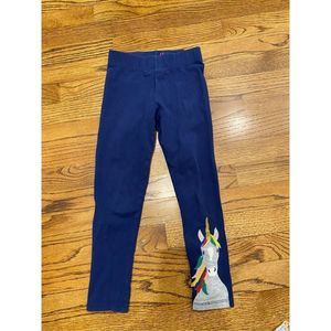 Mini Boden Blue Unicorn Leggings